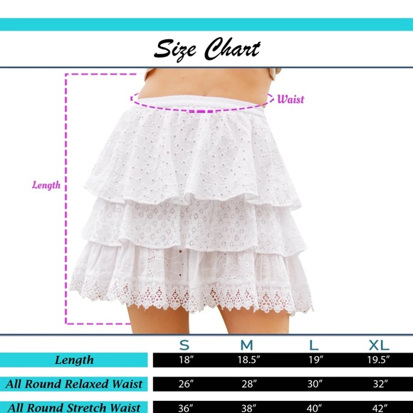 Boho Mini Skirt Ruffle & Patch Size L NWT - Picture 8 of 11